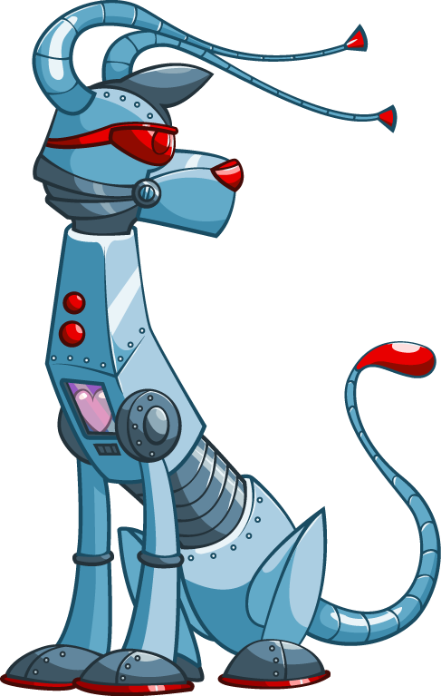 Robot Gelert By Tibby-kitty - Cartoon (487x767)