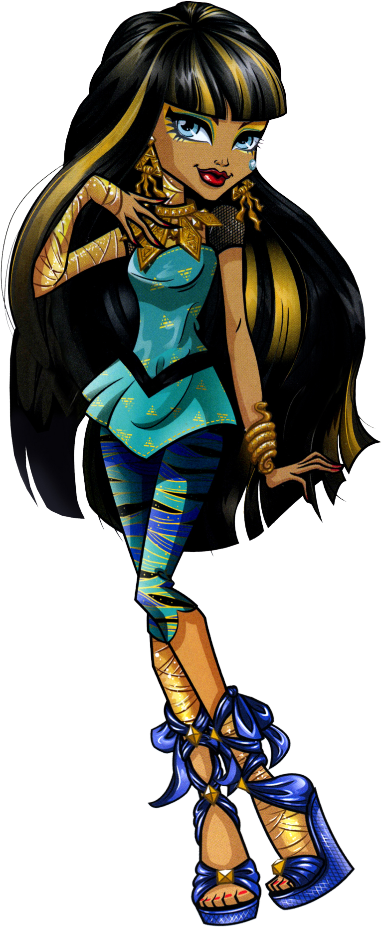 Cleo De Nile Cleo De Nile Is The Daughter Of The Mummy - Welcome Monster High Cleo De Nile Art (1279x2749)