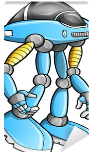 Massive Warrior Robot Cyborg Soldier Vector Wall Mural - Robot (400x400)