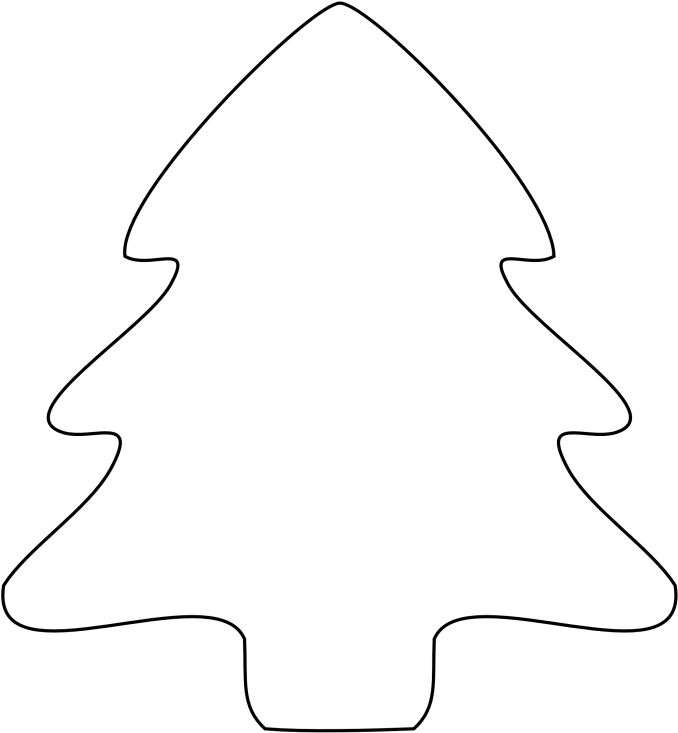 Baby Nursery - Christmas Tree Outline Transparent (728x786)