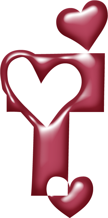 Alfabeto Muy Grande Con Corazones - Alfabeto Grande Con Corazones (378x761)