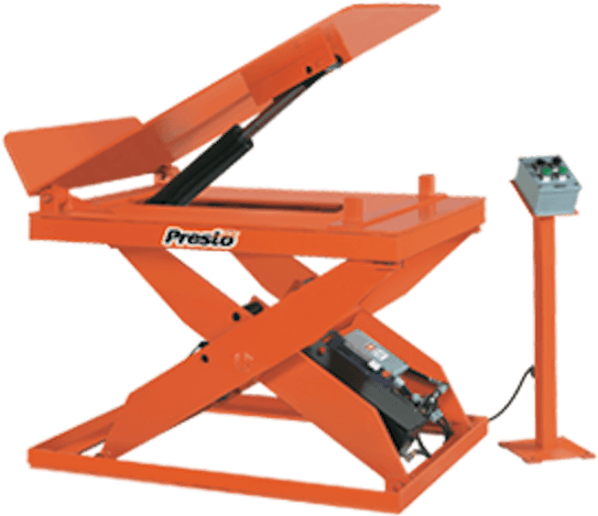 Hydraulic Scissor Lift & Tilt Table - Angled Scissor Lift (600x600)