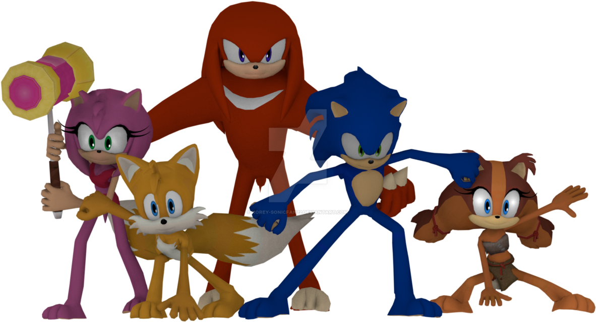 Team Sonic By Korey-sonicfan22 - Sonic Characters No Shoes And Gloves.