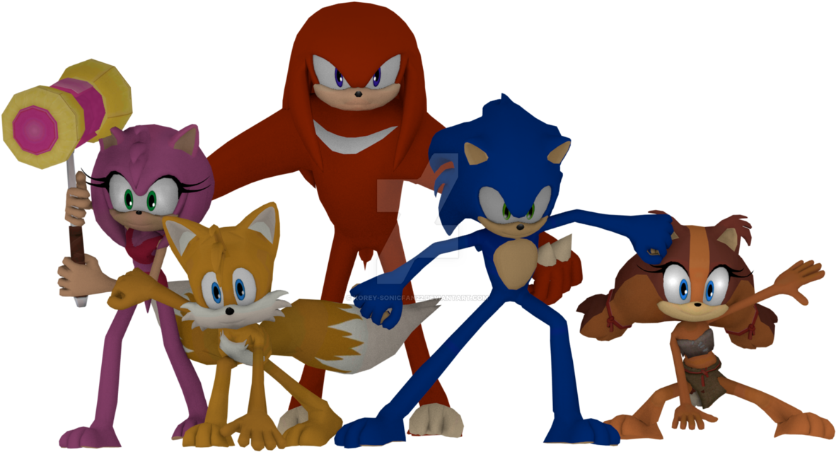 Team Sonic By Korey-sonicfan22 - Sonic Characters No Shoes And Gloves (1191x670)