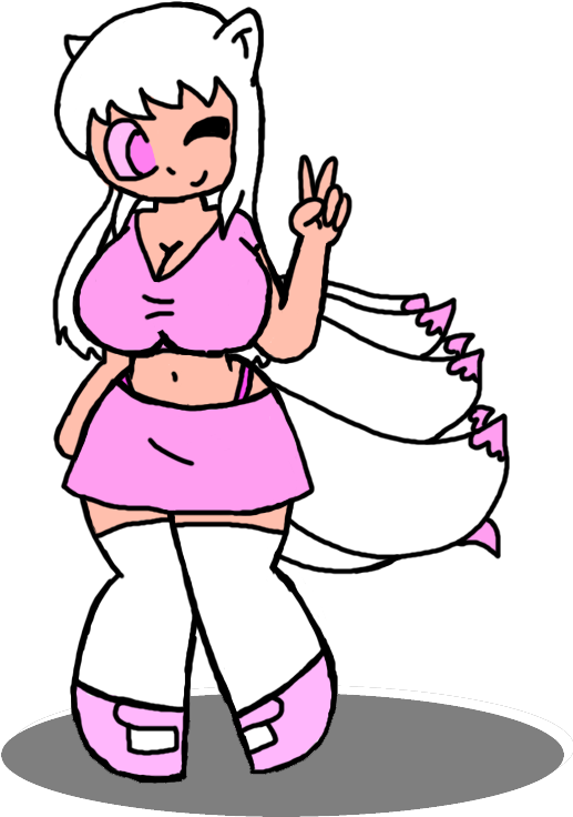 Kitty Kitsune, The Smart Bimbo By Sd The Doodler - Cartoon (532x775)