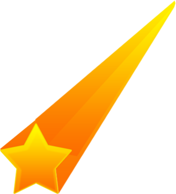Best Shooting Star Clipart - Shooting Star Clipart Png (400x400)