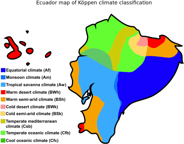 Ecuador Climate Zones - Natural Resources In Ecuador (720x555)