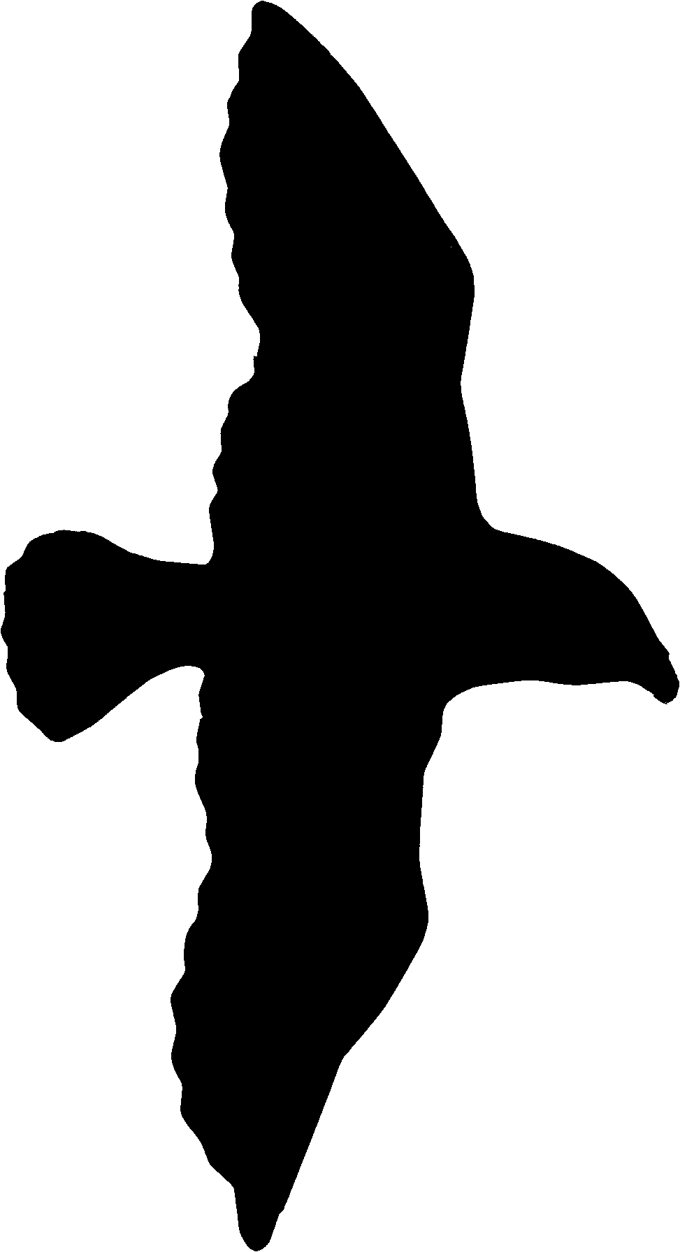 Sea Gull Clip Art Medium Size - Jesus Arms Open Silhouette (973x1792)