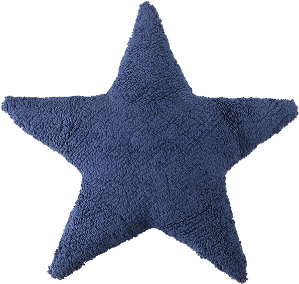 Cojín Estrella Azul Marino De Lorena Canals - Lorena Canals - Washable Cushion, Navy Star (900x600)