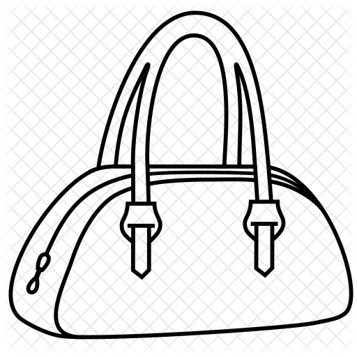 Bag Clip Art - Drawing Of Ladies Bag (512x512)