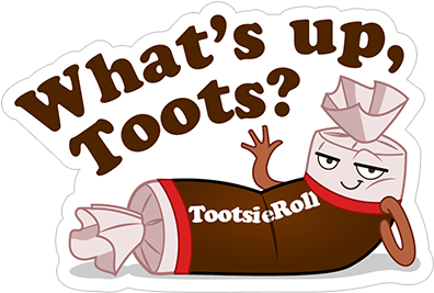 Sticker 2 From Collection «tootsie Candy - Tootsie Roll (442x286)