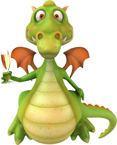 Graphics Of Dragons - Dragon With Glasses Cartoon (402x500)