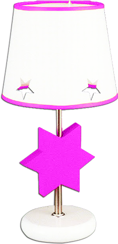 #lampara #sobremesa #estrella Blanco-rosa Con #pantalla - Wine Glass (500x500)