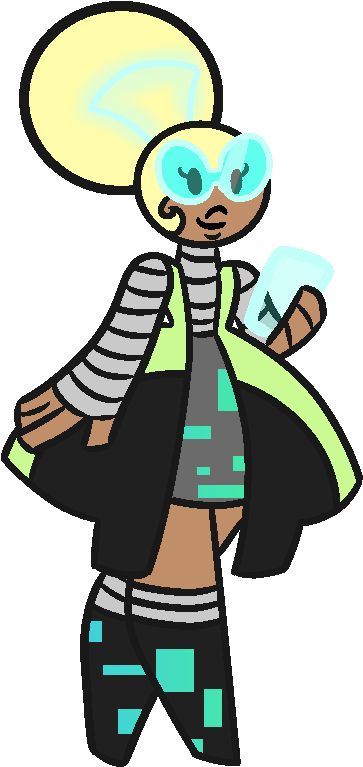 Civilian Gina Byte By Cuppykins - Cartoon (500x800)