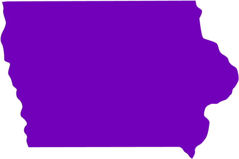 Iowa - Iowa Outline Vector (800x534)