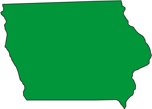 Photo Of The State Of Iowa - Iowa Shape (612x396)