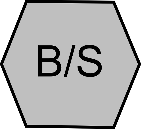 Grey Shape With Bs Clip Art - Grey Shape With Bs Clip Art (600x548)