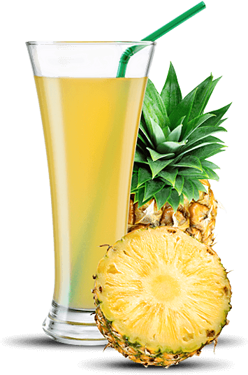 News & Events - Pine Apple Juice With Glass Png (364x537)