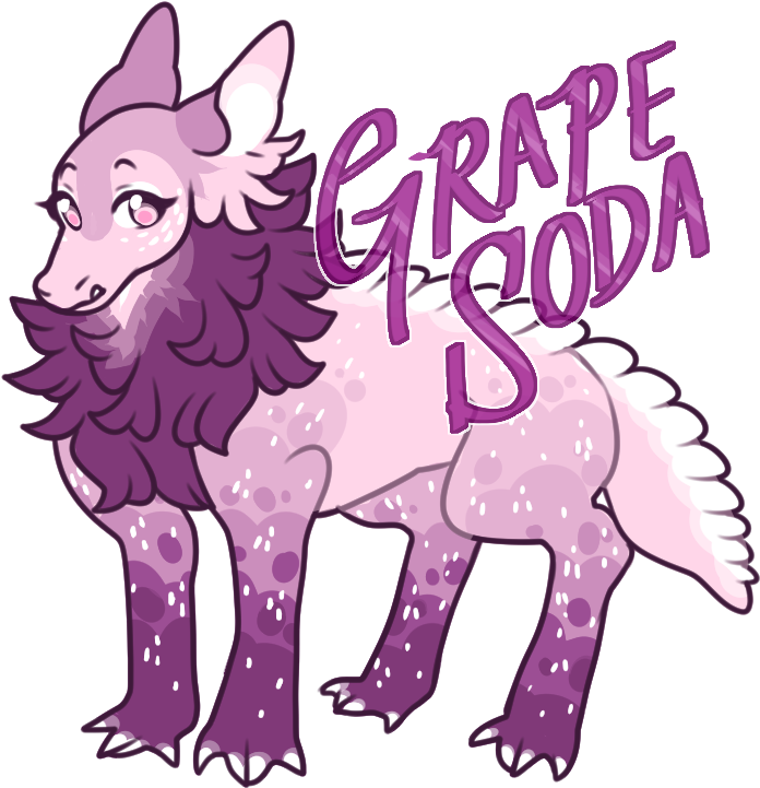 Grape Sode {gatorgon Flatprice Adoptable} Closed By - Cartoon (750x800)