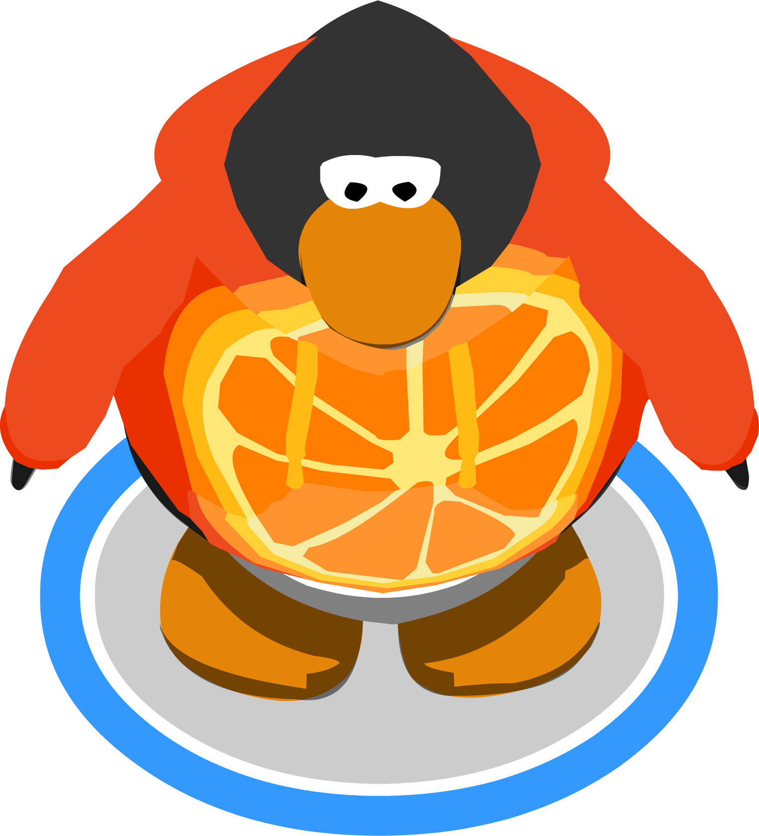 Orange Citrus Hoodie - Red Penguin Club Penguin (1523x1677)