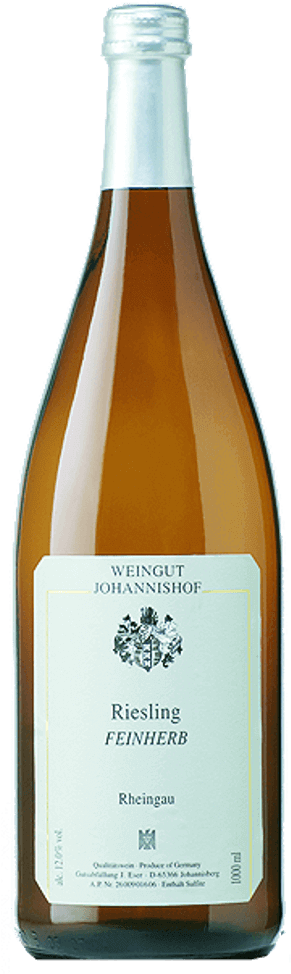Rheingau Riesling Qualitätswein Feinherb 1,0 L - Johannishof Rheingau Riesling Feinherb 1l 2014 (298x982)