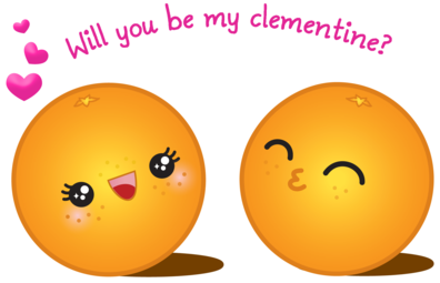 My Clementine Valentine By Azurela - Will You Be My Clementine (400x400)