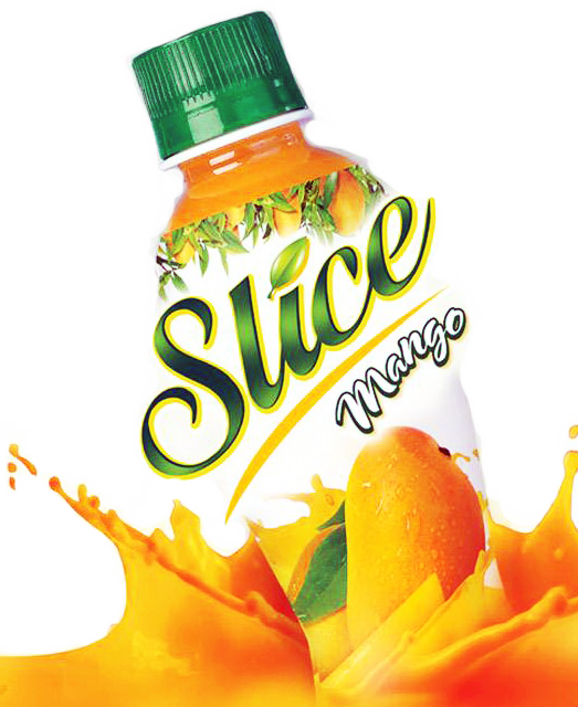 Pure Mango Pleasure - Slice Juice Logo Png (523x640)