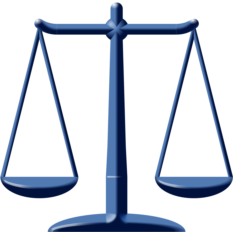 Icon Rechtshinweis Blau2 Asio - Scales Of Justice Clipart (1024x1024)