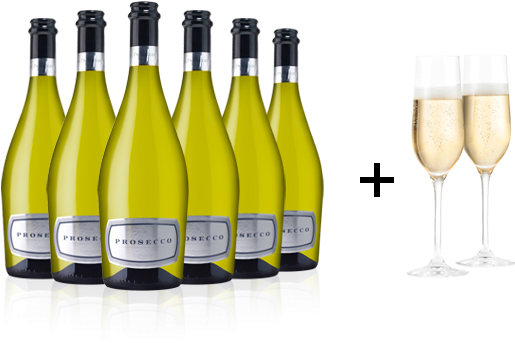 Six Ca Venanzio Prosecco Free Pair Of Flutes - Champagne (700x500)
