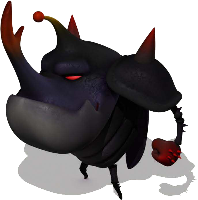Black - Larva Cartoon Black (757x765)