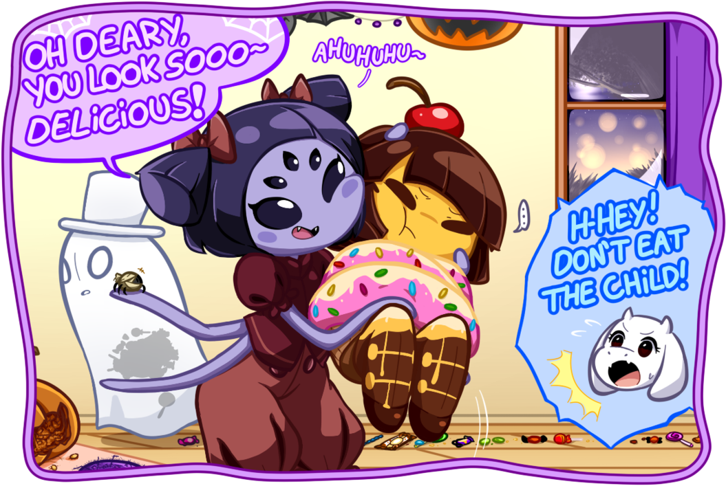 Delicious The Child Undertale Cartoon Text Purple Fictional - Undertale (1083x738)