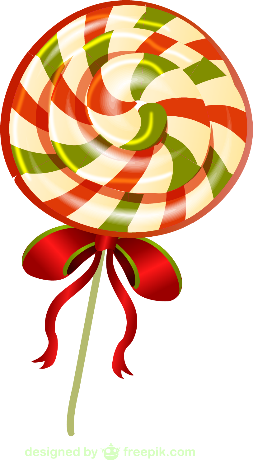 Lollipop Ribbon Candy Candy Cane Christmas - Stick Candy (1667x1667)