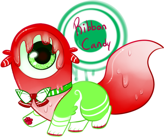 Ribbon Candy By Watermeowlon - Illustration (700x600)