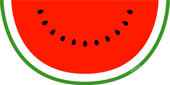 種が綺麗に並んだ スイカ イラスト - スイカ の 種 イラスト (585x293)