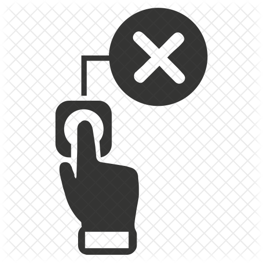 Biometric Rejection Icon - Rejection Icon (512x512)