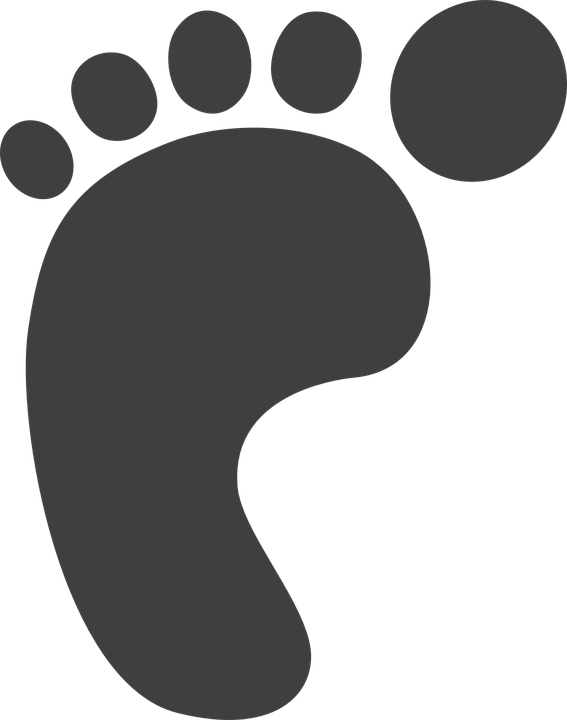 Collection Of Bare Footprints Cliparts - Left Footprint (567x720)