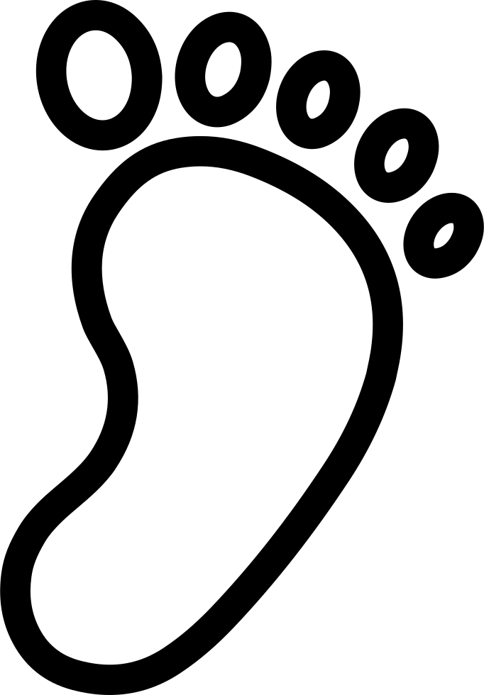 My Footprint Line Comments - Footprint Drawing Png (682x980)