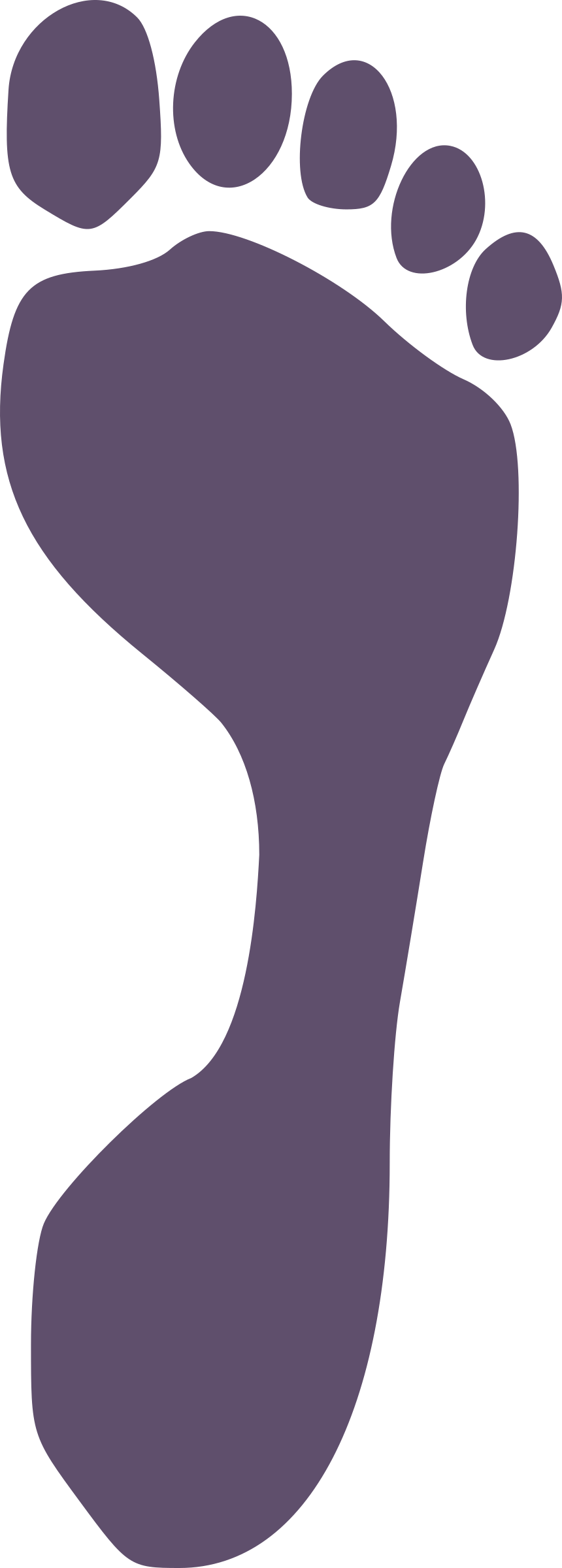 Big Image - Footprint Clip Art (860x2400)