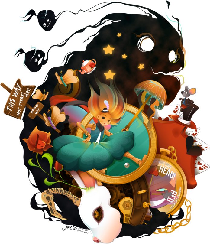 Alice In Wonderland By Jejejeca - Anime Phone Case Samsung Galaxy J5 2017 (800x836)