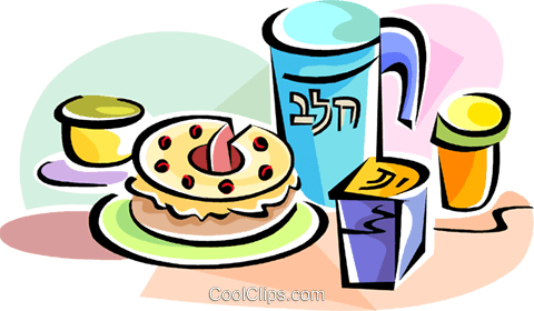 Hebrew Shavuot Food Royalty Free Vector Clip Art - Tea Coffee And Biscuits (480x280)
