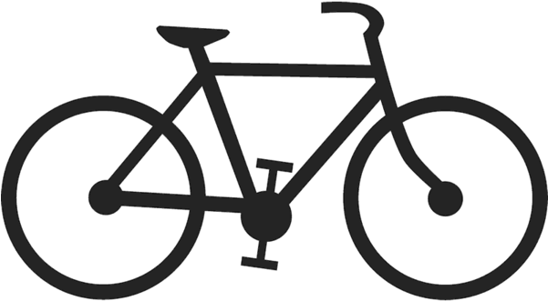 Flat-top Bicycle W/o Spokes Stamp - Outline Bike (600x600)