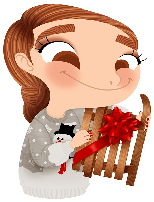 Anna Lubinski - Advent Calendar - Cartoon Portrait - Cartoon (604x800)