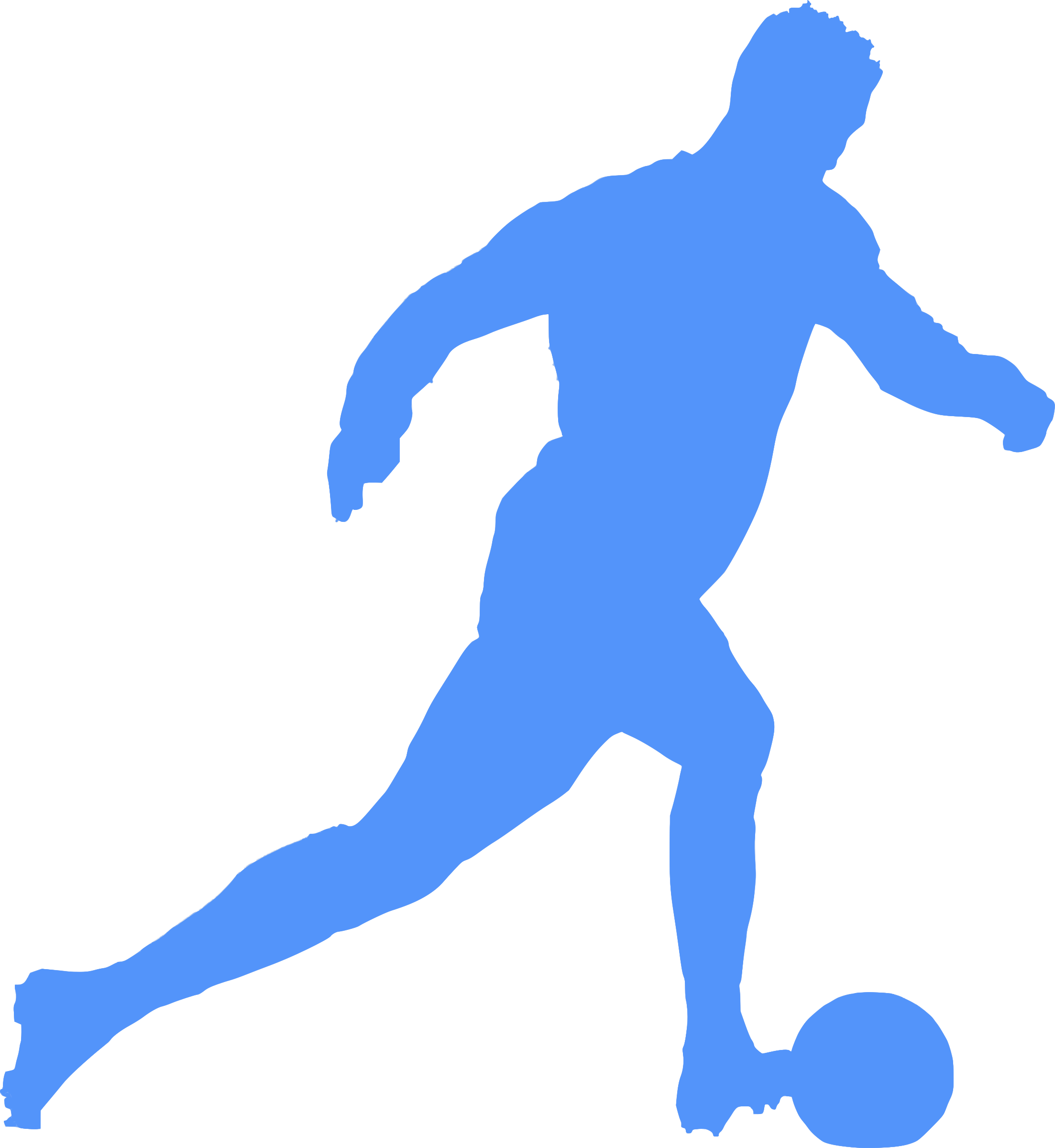 Silhouette Football 02 - Vektor Pemain Sepak Bola (2206x2400)