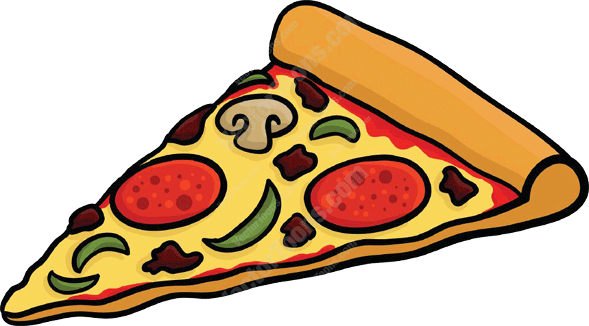 Pizza Clipart Tuckshop - Pizza Slice Clip Art (859x476)