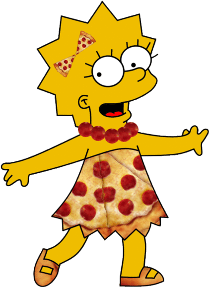 Lisa Simpson, Pizza, And The Simpsons Image - Lisa Simpson Tumblr Transparent (500x625)