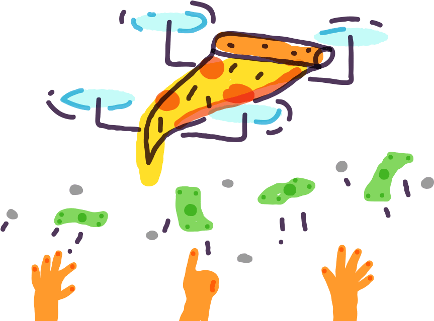 The Rise Of Pizza Drones - Pizza Drone Gif (900x778)