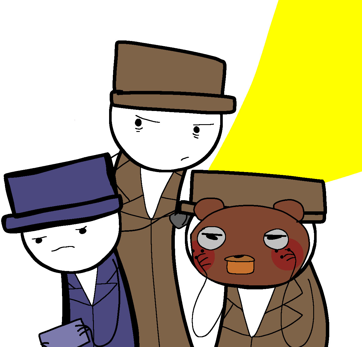 Pose As A Team By Sundayfluff - Cartoon (1261x1210)