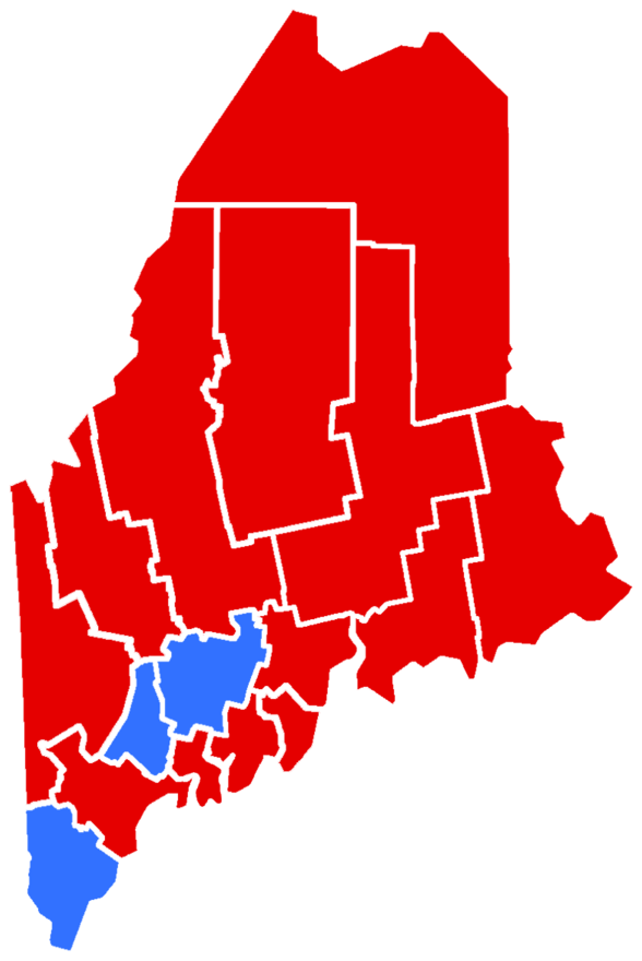 Maine Gubernatorial Election, - Maine Map Vector (850x1200)