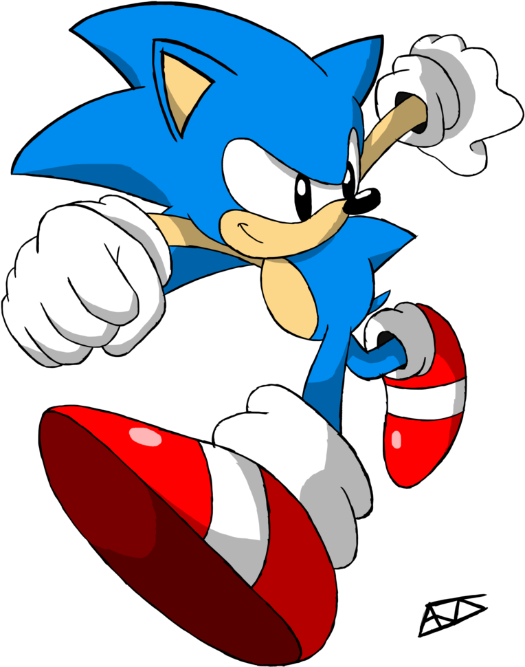 Classic Sonic Adventure 2 Pose By Drawn By Aj On Deviantart - Sonic Adventure 2 Classic Sonic (786x1017)