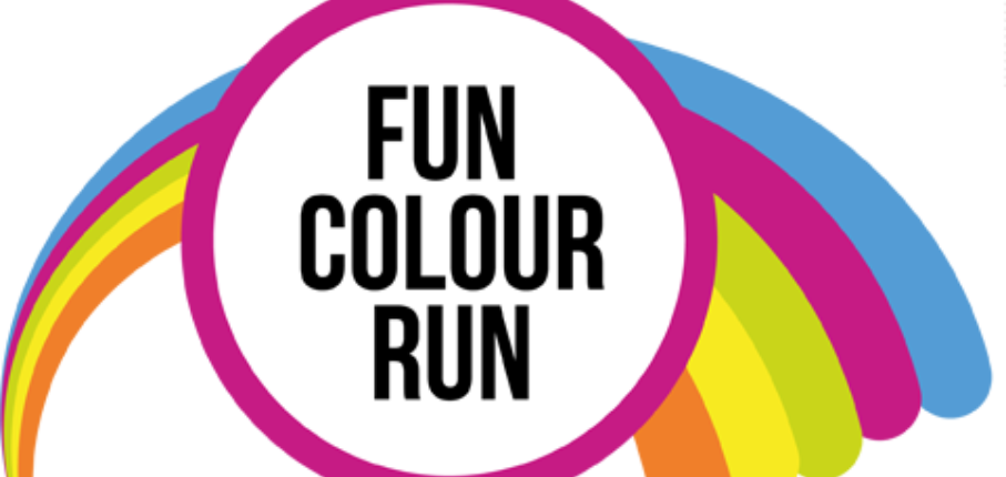 Colour Run Clip Art (907x430)
